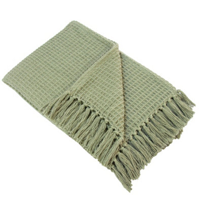 Appletree Bruges Woven Waffle Pattern Throw