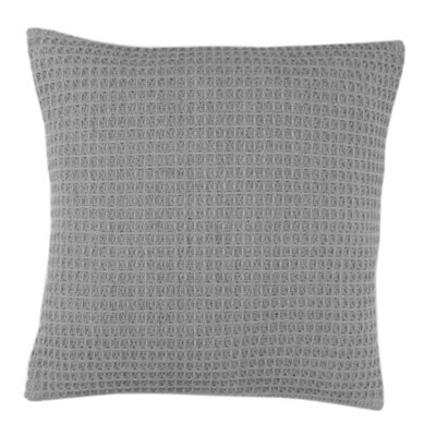 Appletree Bruges Silver Geo Waffle Texture Filled Cushion from B&Q