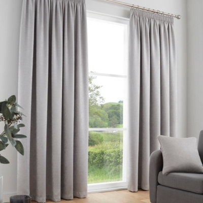 Fusion Galaxy Pair Of Light Reducing Thermal Effect Pencil Pleat Curtains from B&Q
