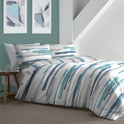 B&Q -  Clifton Colourful Abstract Print Duvet Cover Set - Image 10