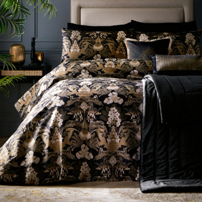 Laurence Llewelyn-Bowen Unisex Black 'Suburban Jungle' 100% Cotton Rich Duvet Cover Set In | : Super King - Image 8