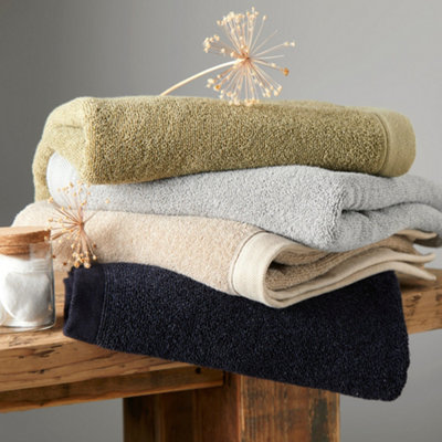 B&Q -  Abode Eco Navy Soft Sustainable Heavyweight Bci Cotton Towel