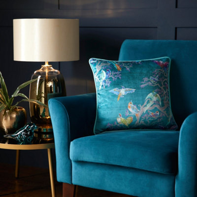 Laurence Llewelyn-Bowen Birdity Absurdity Soft Touch Velvet Filled Cushion