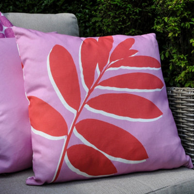 Fusion Leaf Outdoor Cushion Pink - Image 8