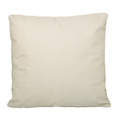 Fusion Plain Dye Water & Uv Resistant Natural Filled Cushion from B&Q