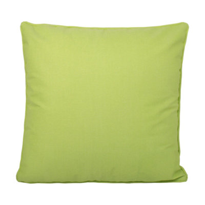 Fusion Plain Dye Water & Uv Resistant Lime Filled Cushion from B&Q