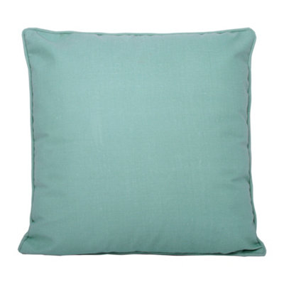 Fusion Plain Dye Water & Uv Resistant Teal Filled Cushion from B&Q