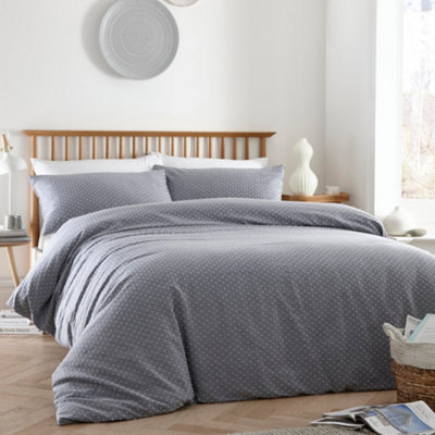 Appletree Waterford 100% Cotton Tufted Duvet Cover Set Blue