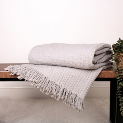 Appletree Elbury Waffle 100% Cotton Waffle Textured Bedspread