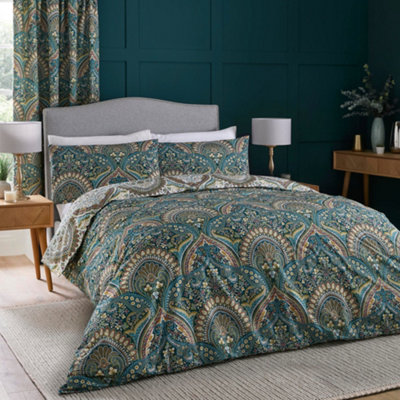Dreams & Drapes Palais Rich Jacobean Damask Print Duvet Cover Set