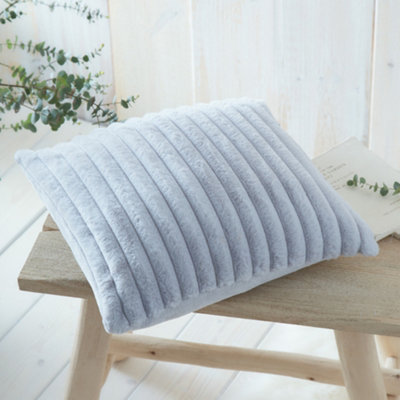 B&Q -  Morritz Grey Faux Fur Filled Cushion