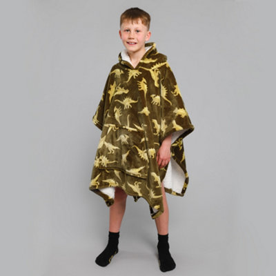 Bedlam Dino Super Cosy Plush Hooded Throw from B&Q