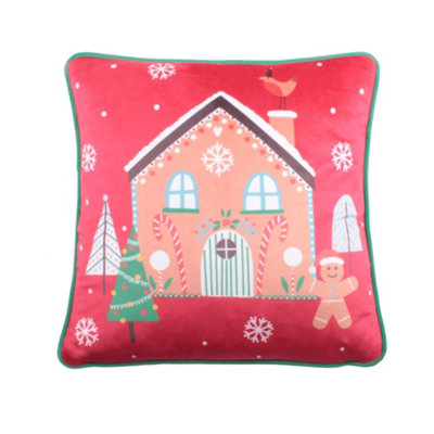 B&Q -  Gingerbread Man Velvet Filled Cushion