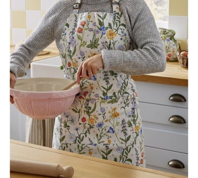 B&Q -  Cottage Garden Floral 100% Cotton Apron