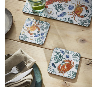 Ulster Weavers Shellfish Animal Print Printed Mdf Coasters (4 Pack)