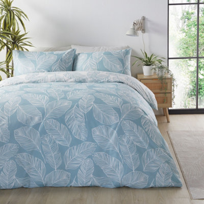 Fusion Matteo Botanical Print Duck Egg Duvet Cover Set from B&Q