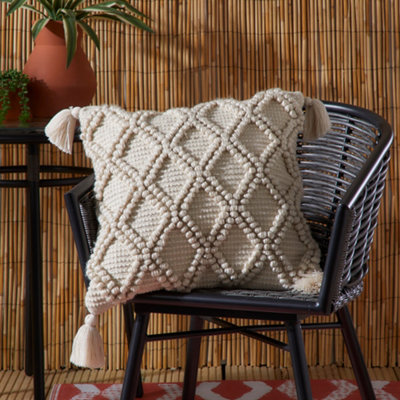 Drift Alda Natural Outdoor/indoor Durable Filled Cushion from B&Q