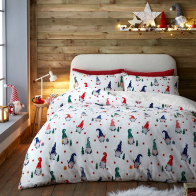 B&Q -  Festive Gonks Plush Duvet Cover Set