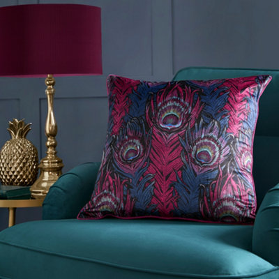 Laurence Llewelyn-Bowen Dandy Peacock Jacquard Filled Cushion