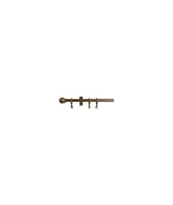 1013mm   Metal Ball Curtain Pole SetAntique Brass from B&Q