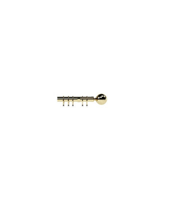 28mm  Nikola Ball End Metal Curtain Pole SetBright Brass from B&Q