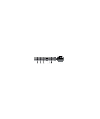 28mm  Nikola Ball End Metal Curtain Pole SetPolished Graphite from B&Q