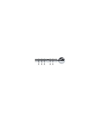 28mm  Nikola Ball End Metal Curtain Pole SetChrome from B&Q