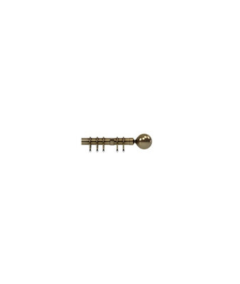 28mm  Nikola Ball End Metal Curtain Pole SetAntique Brass from B&Q