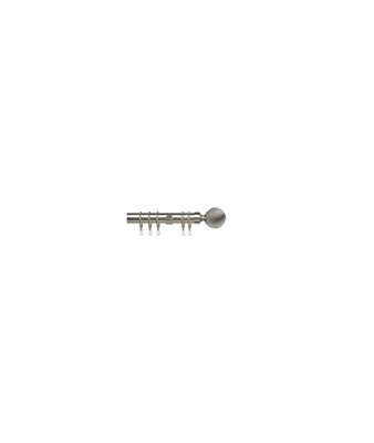 25-28mm  Swirl Ballend Metal Curtain Pole SetChrome from B&Q