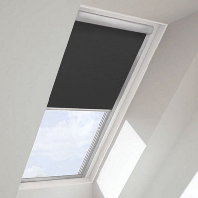 Thermal Blackout Skylight Roller Blinds Suitable For Velux Roof Windows(G Codes)Raven11 from B&Q
