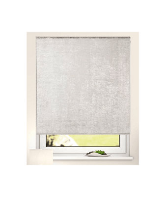 Crushed Velvet Roller Blinds 165Cm Drop X Width  165Cm Champagne from B&Q