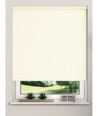 Thermal Blackout Roller Blinds 175Cm Drop X Width 170Cm  Cream from B&Q