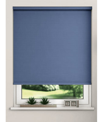 Thermal Blackout Roller Blinds 175Cm Drop X Width 130Cm  Navy from B&Q