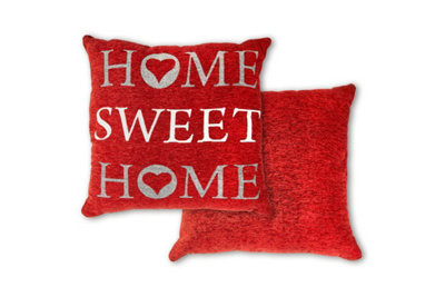 Home Sweet Home Cushion Cover In Burnt Orange from B&Q
