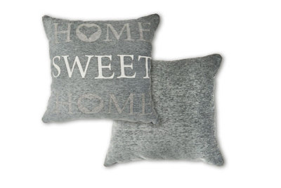 Home Sweet Home Cushion Cover In Silver from B&Q