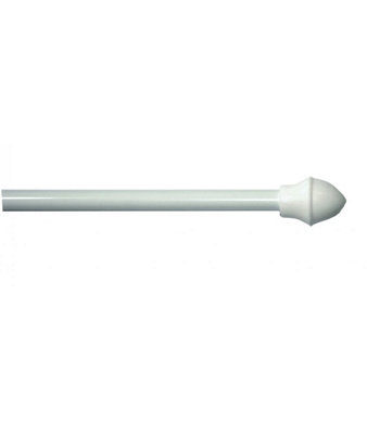 13mm Extendable Metal Curtain Cafe Rods (White Cafe Rod 85Cm135Cm) from B&Q