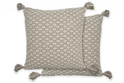 Stockholm Cushion Cover In Taupe from B&Q