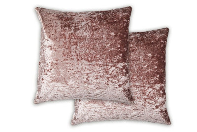 Crushed Velvet Cushion Cover In Pink from B&Q