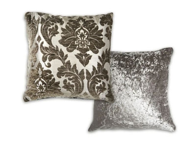  - Baroque Cushion Cover In Charcoal Grey