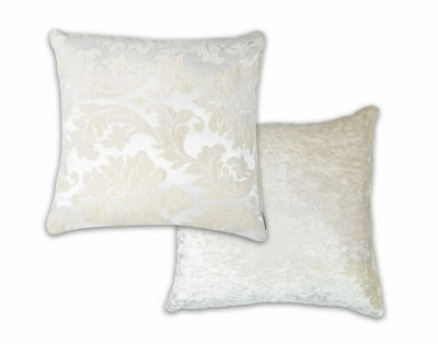 B&Q Ivory Baroque Cushion Cover In
