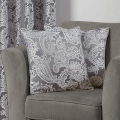 Cavendish Cushion Cover In Silver from B&Q