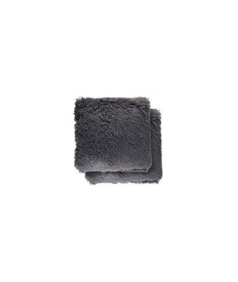 Teddy Cushion Cover In Charcoal from B&Q