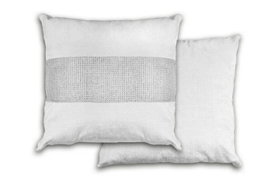 Melia Cushion Cover In White White from B&Q