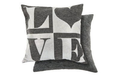 New Edge Blinds Newedgeblinds Amor Love Cushion Cover In Black, Black - Image 4