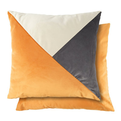 B&Q Picasso Cushion Cover In Ochre