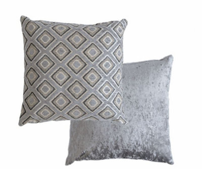 Nevada Cushion Cover In Silver Grey from B&Q