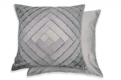 Gio Cushion Cover In Grey Silver from B&Q