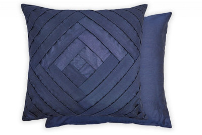 Serene Navy Cushion Cover 43 x 43cm - Image 4