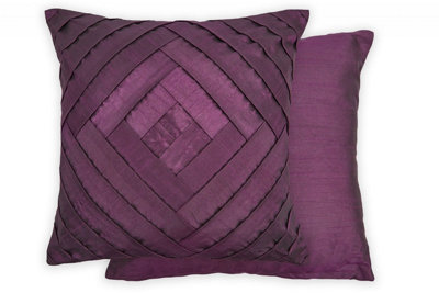 Gio Cushion Cover In Plum Purple from B&Q