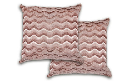 Waves Cushion Cover In Dusty Pink from B&Q